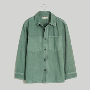 Madewell Denim Chore Jacket in Sage Green
